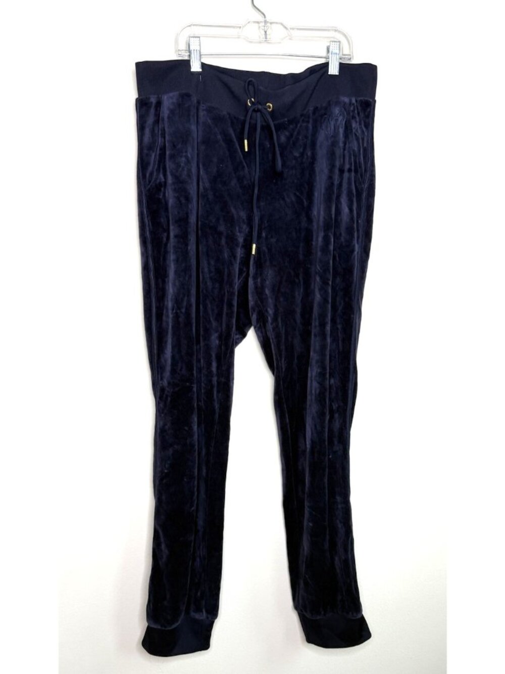 Juicy Couture Joggers Track Pants Velour Script Stitched Spellout